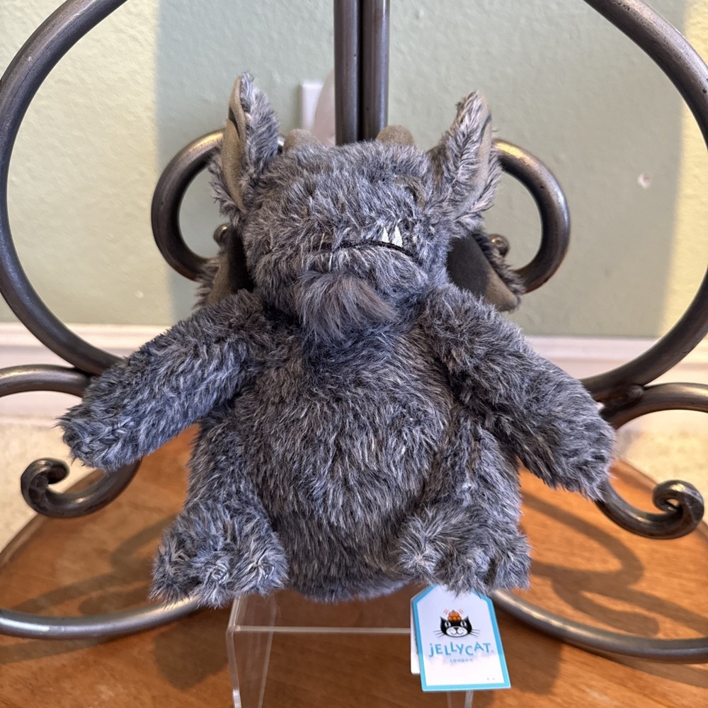 100% Authentic Jellycat Growlston Gargoyle, Halloween, 6.3" Tall ~NEW W/ TAGS
